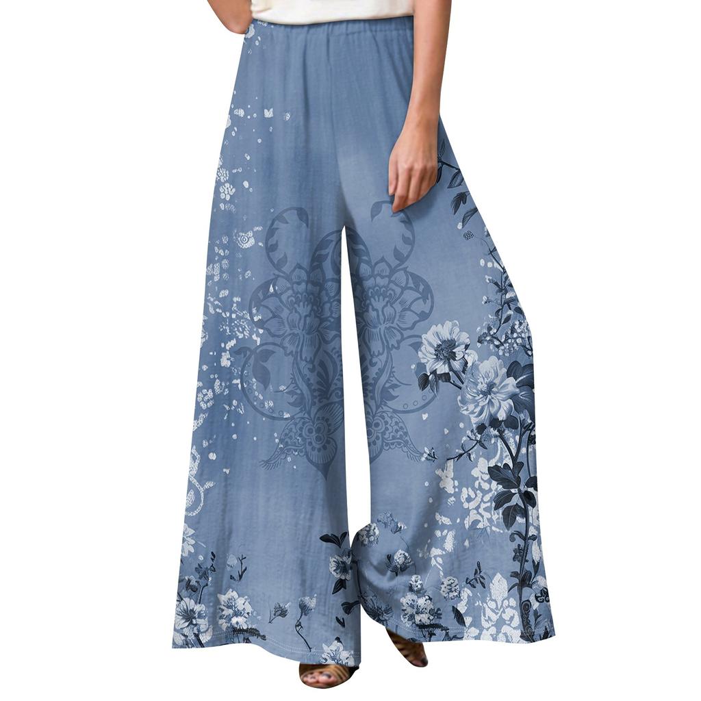 Women's Fashion Trend Printed Casual Loose Street Straight Leg Pants