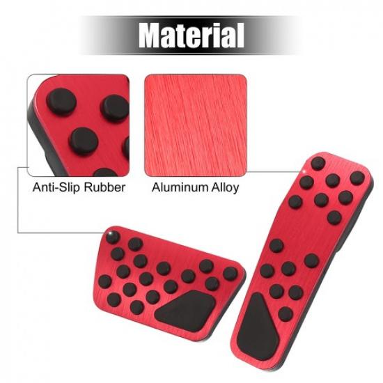 1 Set Anti Slip Aluminum Alloy Foot Pedal Pads for Dodge Challenger Charger