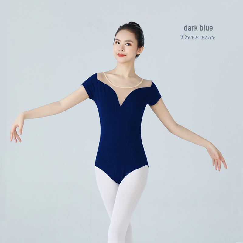Acrylic Short Sleeve Leotard for Chinese Dance, Yoga, and Ballet Practice