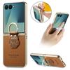 Bling Ring Holder Fashion Leather Case for Samsung Galaxy Z Flip 8 Flip8 5G Flip 7 6 5 4 Flip6 Flip7 FE Flip5 Flip4 Cover Capa