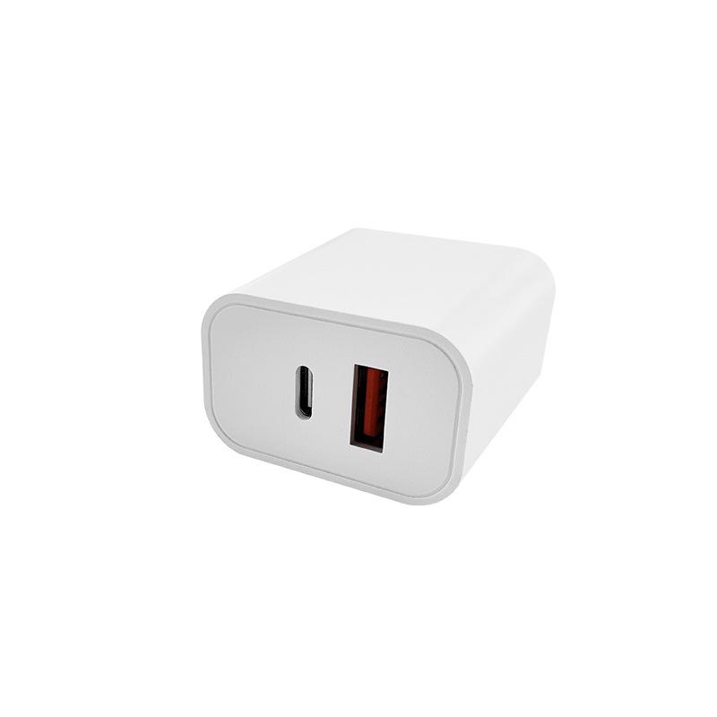 

PD20W Dual Port Fast Charger for Apple Phones, USB-A + USB-C 20W US Standard чорний