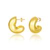 Chic C-Shaped Gold & Silver Earrings for Women - Versatile, Stylish Ear Studs with Light Luxury for European & American Styles