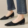 Fashion Temperament, Fashion and Versatile Single Shoes Summer Soft Sole Pointed Toe Low Heel Shallow Mouth Women's Shoes