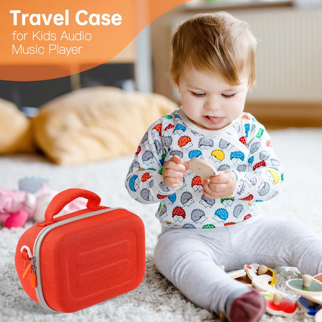 Protective Case Hold UP To 20 Cards Waterproof Safe Storage Bag with Shoulder Strap for Yoto Player (3rd Gen.) and Charging Dock