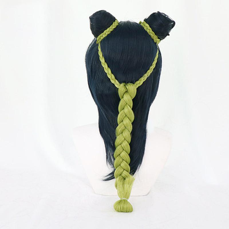 Anime Jolyne Cujoh Kujo Cosplay Wig Anime JoJo's Bizarre Adventure Golden Wind Buns Braids Cos Hair Wigs