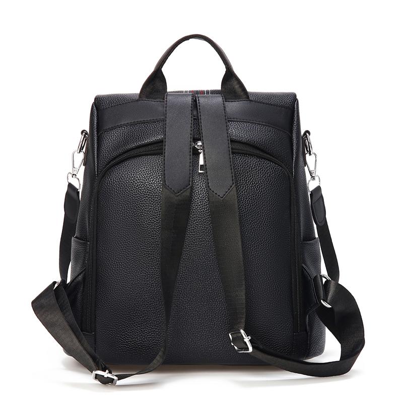 Soft Leather Backpack Women's Shoulder Bag Commuter Multi-Use Travel Bag