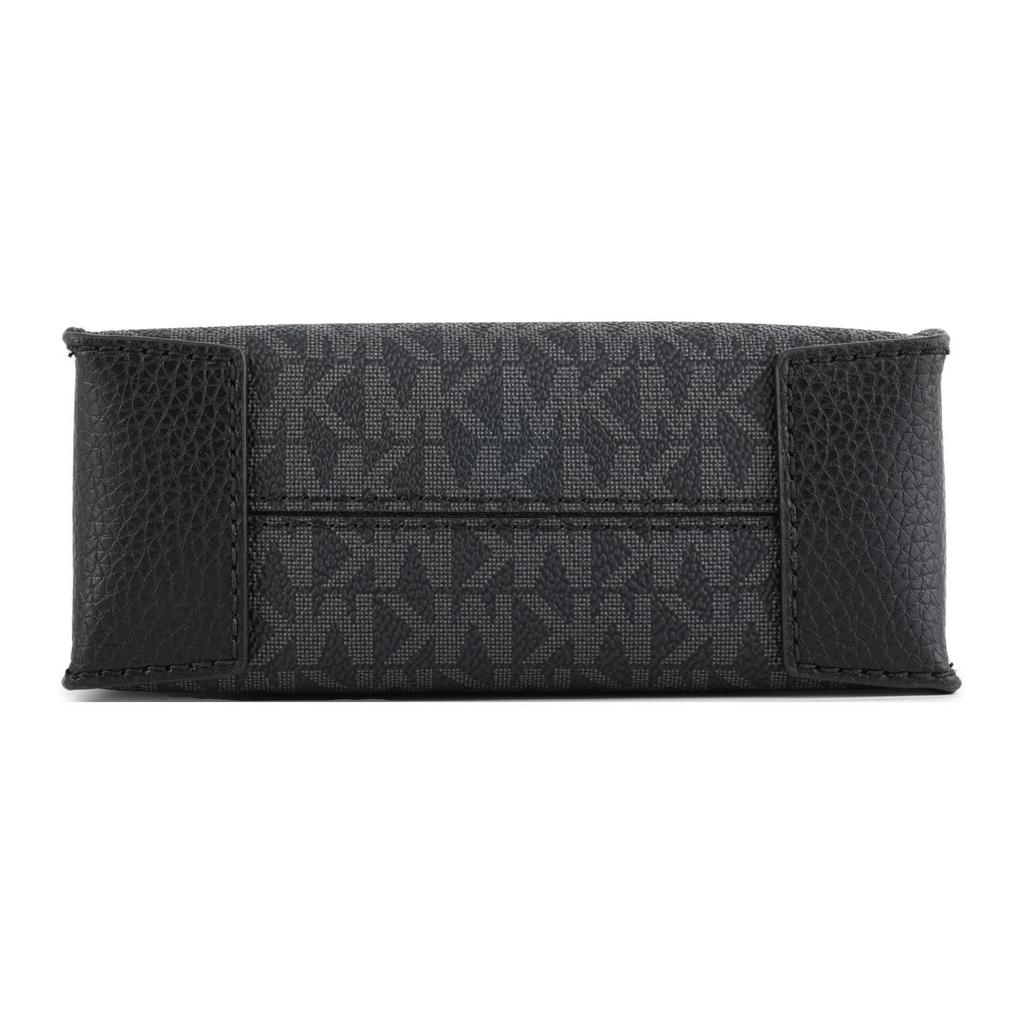 Michael Kors Mk Mercer Klassisches Logo Anhänger Gold Label Kieselsteinleder Tragetasche Damen Tote Schwarz 35T1GM9C0I-BLACK