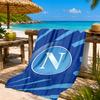 Asciugamano da Spiaggia con Emblema del Napoli Calcio, Asciugatura Rapida, Facile da Curare, Adatto Sia per il Fitness che per le Vacanze al Mare, Essenziale per lo Sport