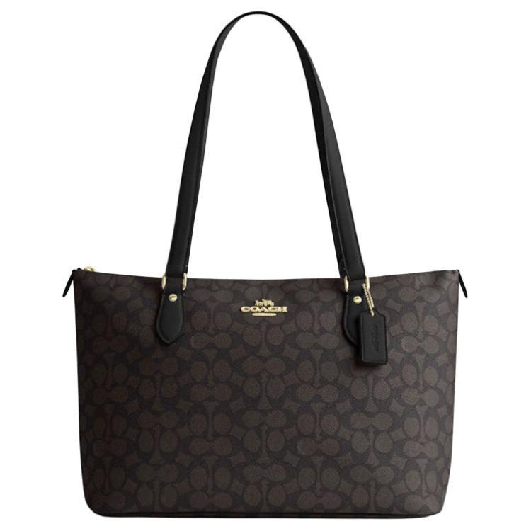 Coach Dámská kabelka přes rameno/crossbody taška Gallery z PVC kůže, Nákupní taška, Kabelka Dámská Tmavě hnědá CW381-IMXAQ