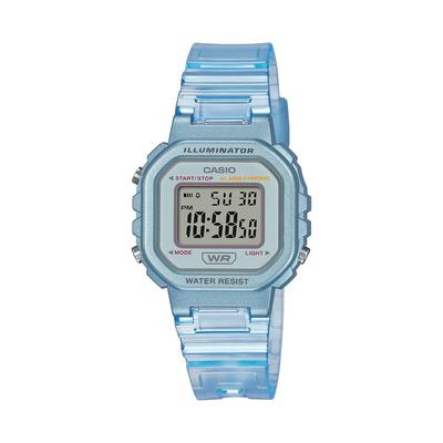 Casio Orologio digitale Chipkashi Casio economico per ragazze e bambini, modello Overseas blu trasparente LA-20WHS-2A da donna [Articolo]