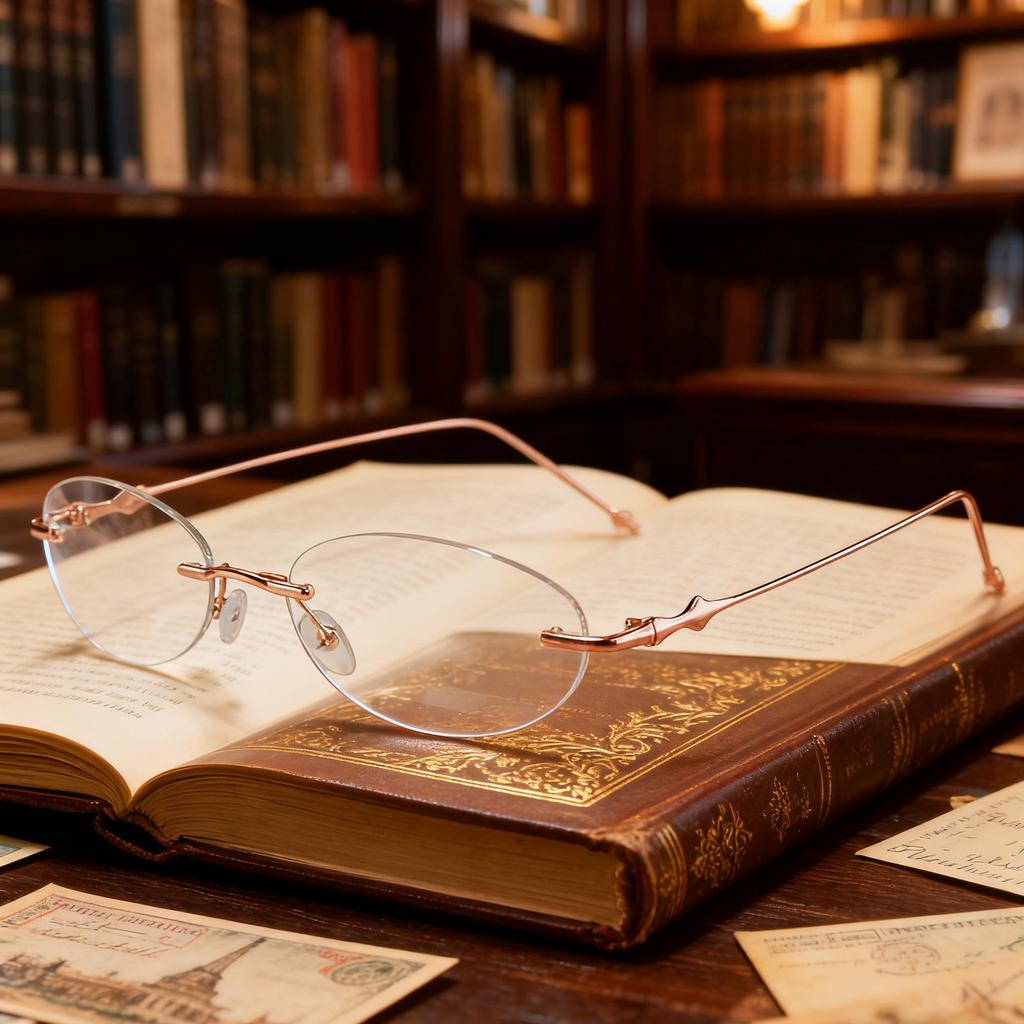 Women‘s Frameless Anti Blue Light Reading Glasses Unisex Ultra Lightweight and Fashionable Borderless Farsight Eyeglasses To+4.0