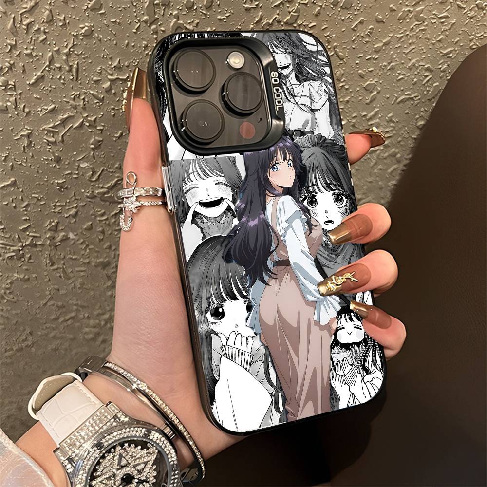 K-Kaoruko W-Waguri Phone Case For iPhone 15,16,12,14,13,17,11,E,Pro,Max,Plus,Air,Mini Black TPU Cover