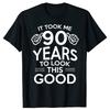 90th Birthday Took Me 90 Year Old T Shirts Short Sleeve Birthday Gifts Mens Clothing Fashion Casual Loose Oversized T Shirt