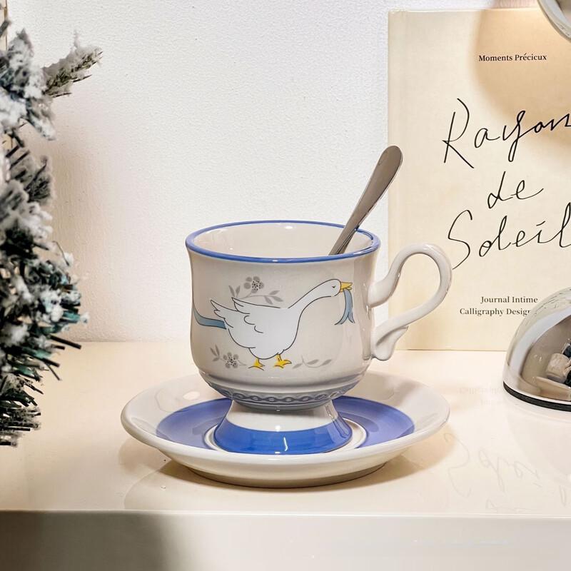 Korean Style Hand-Painted Ceramic Coffee Cup Set