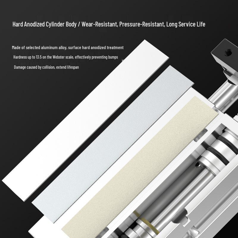 TDA Double-Axis Double-Rod Large Thrust Cylinder - Sizes: 10/16/20/25/32/40/50mm X 20/50/75mm