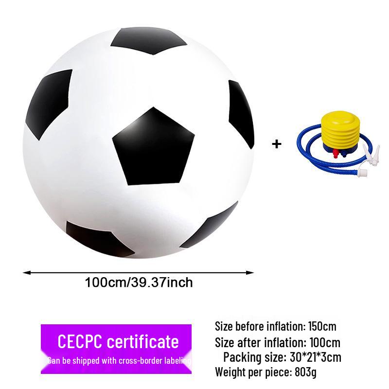 Large Inflatable Three-Color Beach Ball for Outdoor Fun and School Sports Activities