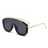 New Fashionable And Trendy Metal Frame Integrated Sunglasses Uv400 Neutral Personalized Outdoor Climbing Sunscreen Sunglasses