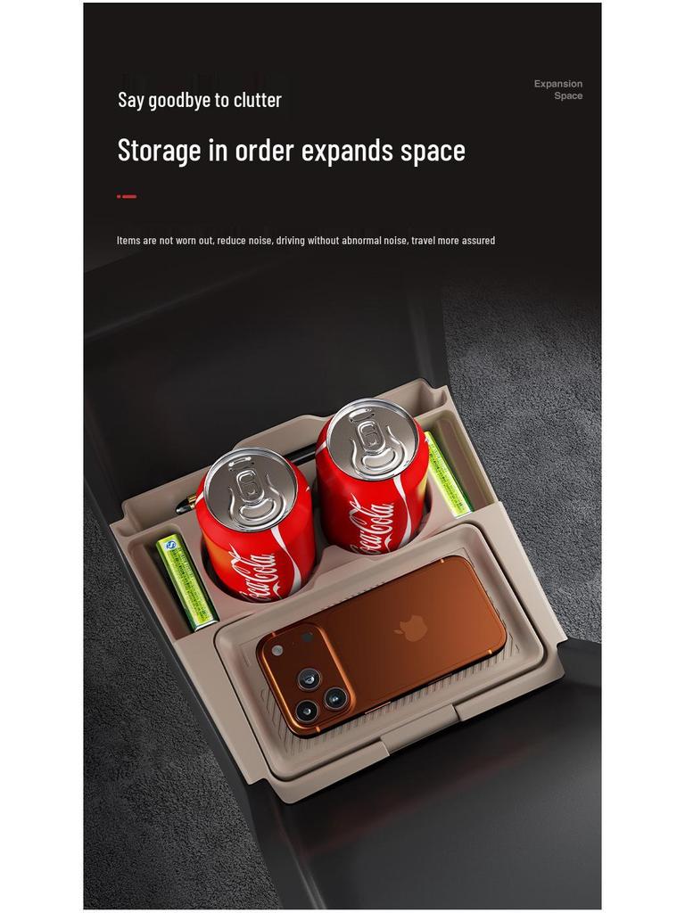 Silicone Dustproof Storage Box for 26 Geely Xingyue L Models: Fits Under Center Console.