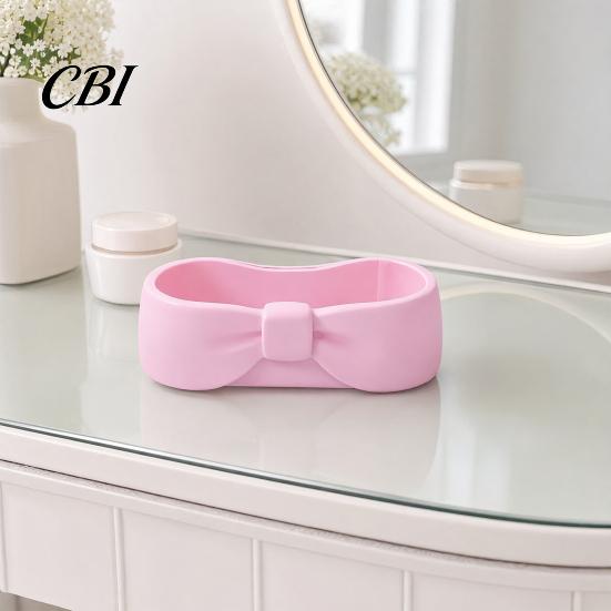 Storage Box Bow-Shaped Box, 3D Printed Delicate Matte Texture Container, Large Burr-free Container Capacity Jewelry Key Makeup Organizer, Sweet