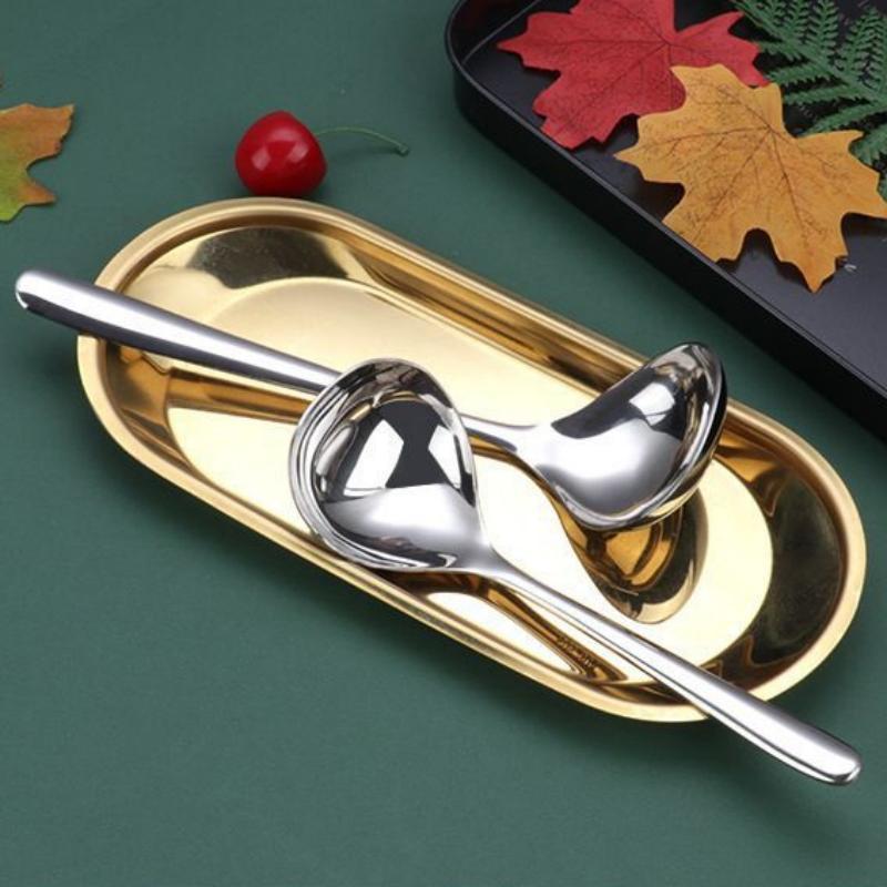 2Pcs Stainless Steel Thickened Long Handle Soup Spoon For Hot Pot Serving Porridge Kitchen Tableware Cooking Utensil