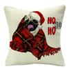 2022 Merry Christmas Home Decor Cushion Cover 45x45cm Cute Animals Cartoon Printed Throw Pillow Cover Xmas Decorative Pillowcase