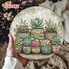 3D Succulent Metal Wall Art Handmade Decor for Living Room