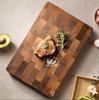 Acacia Wood Plaid Cutting Board - Food Grade, Solid Wood Chopping Block