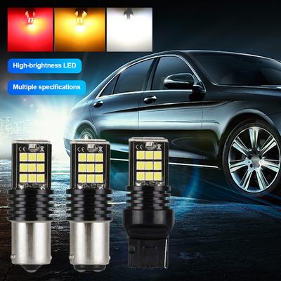 Car LED Reversing Lights Parking Brake Lights Turn Signal Lights White Red BA15S LED 1157 BAY15D Bulb 3030 Bulbs