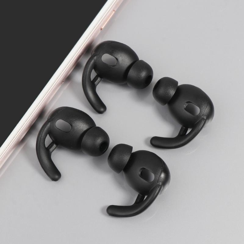 2 Pairs Soft Silicone Ear Pads Eartips Earphone Silicone Case Ear Hook In-ear Earbuds for 3 Earphones