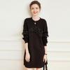 Sequin Lace Patchwork Little Black Dress