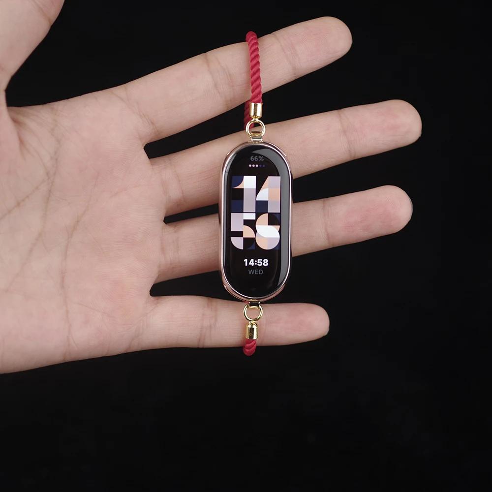 Mi Band 8 7 6 5 4 3 Strap For Mi Band 9 New Design Bracelet for xiaomi Smart Band 8 NFC Wristband Twist Rope Mi 8 Accessories