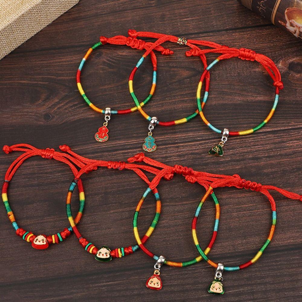 

Zongzi Pendent Dragon Boat Festival Bracelet Chinese Style Colored Lucky Bracelet Childen/Adult Style 4