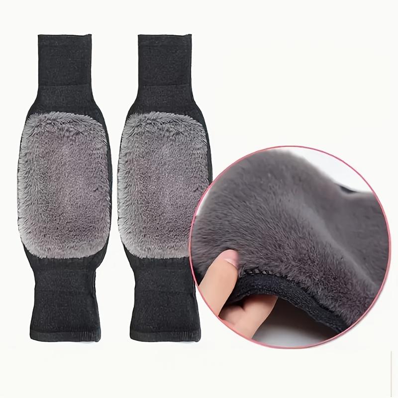 1 Pair Warm Knee Pads For Men Women Fleece Lined Thickened German Velvet Cold Protection Leg Warmers Old Cold Legs
