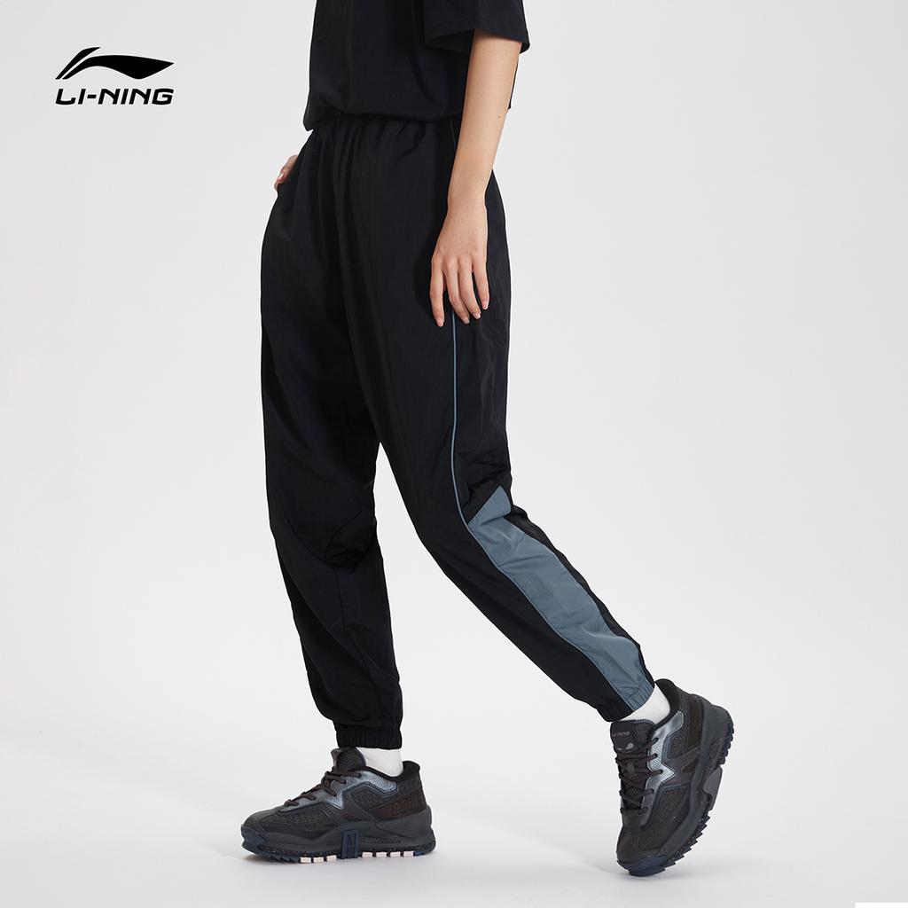 Li Ning Badfive Series Loose Casual Sports Long Pants Women Bottoms Black AYKR128-2