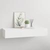 Mensola a Muro con Cassetto Bianca 60 x 23.5 x 10 cm MDF