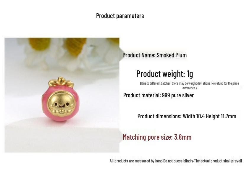 Smoked Plum Baked Paint 999 Sterling Silver Charm Bracelet Kit