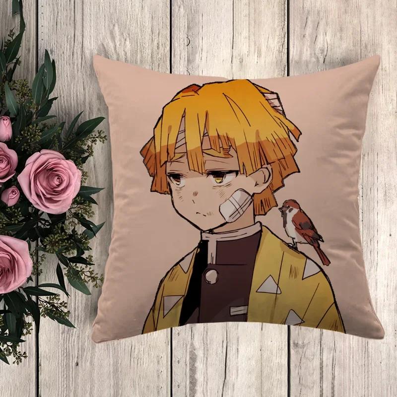 Kissen Demon Slayer Dekorative Kissenhülle Kissenbezug x Kissenbezüge Herbstdeko Sofakissen Bezüge für Bettkissen