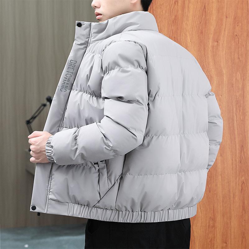 New Cotton-padded Men's Autumn and Winter Coats Flowing Cotton-padded Men's Thickened Slim-fitting Cotton-padded Jackets