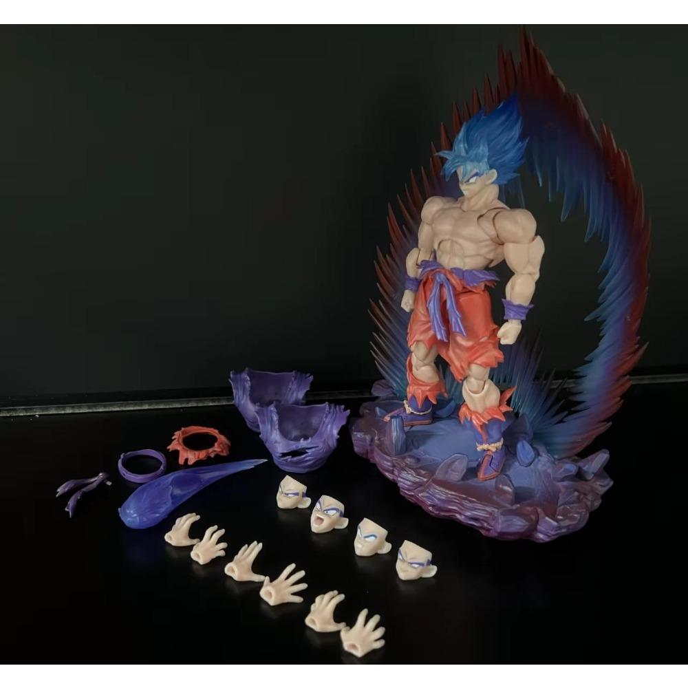 Black Hole Toys Dragon Ball Z Figure Son Goku Shf Figures 1/12 Scale Super Saiyan Son Goku Action Figurine Toys Halloween Gifts