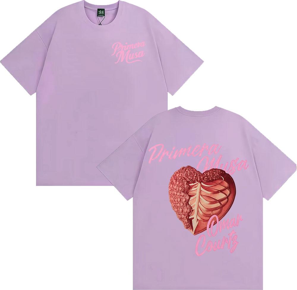 Rapper Omar Courtz Primera Musa 2025 Graphic Tshirts Mens Clothing Fashion Hip Hop T Shirt Cotton Comfort High Quality Tshirt