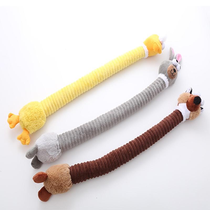 Kreatives Langhals-Fuchs-Hundekauspielzeug Cartoon-Kaninchen-Ente-Plüschtier Interaktives Hundespielzeug zum Beißen 96g Gewicht