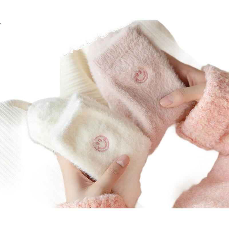 Miiow 3 Pairs Women's Mink Velvet Socks Autumn Winter Thickened Warm Mid-Calf Floor Socks Postpartum Maternity Socks