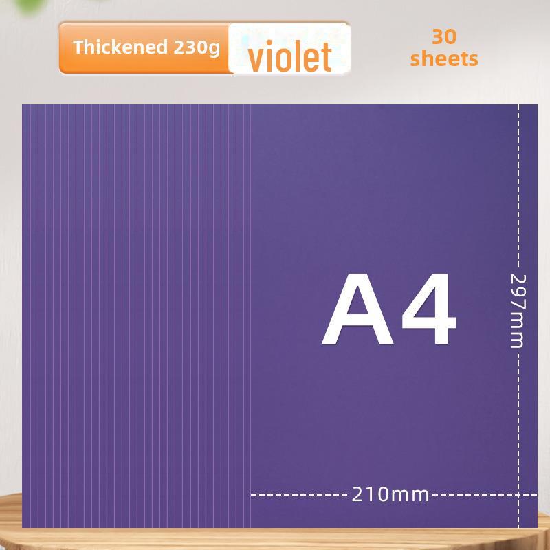 Yuanhao Kindergarten Handmade Colored Cardstock – White, Black, Green, Blue, Pink, 230g A4