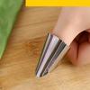 Kitchen Tool Finger Guard Stainless Steel Finger Protector Thumb Guard Peeler Peeling Bean Nut