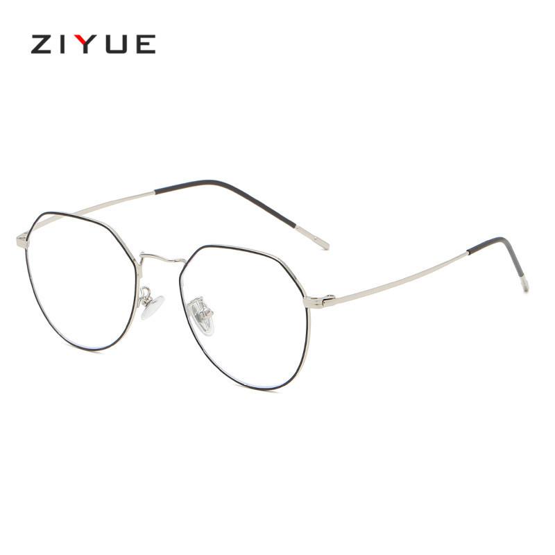 Linhai Ziyue Eyewear Factory, mid-to-high-end men's and women's metal flat glasses, stainless steel frame glasses