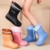  New Elastic Mouth Short Tube Girls Fashion Rain Boots Rain Shoes Nonslip Waterproof Luminous Adult Water Shoes
