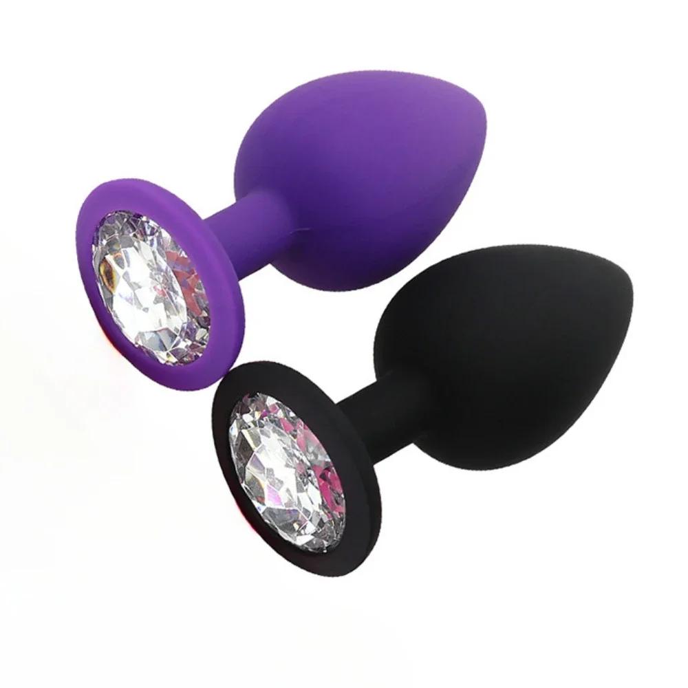 3 Size Silicone Butt Plug Anal Plug Prostate Massage Stimulator Anal Trainer for Adult Erotic Sex Toys for Women Men Gay Couples