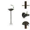 Metal Bird Bath for Outside Garden Birdbath Decor Housewarming Gift Retro Design 3 Prong Stake Base