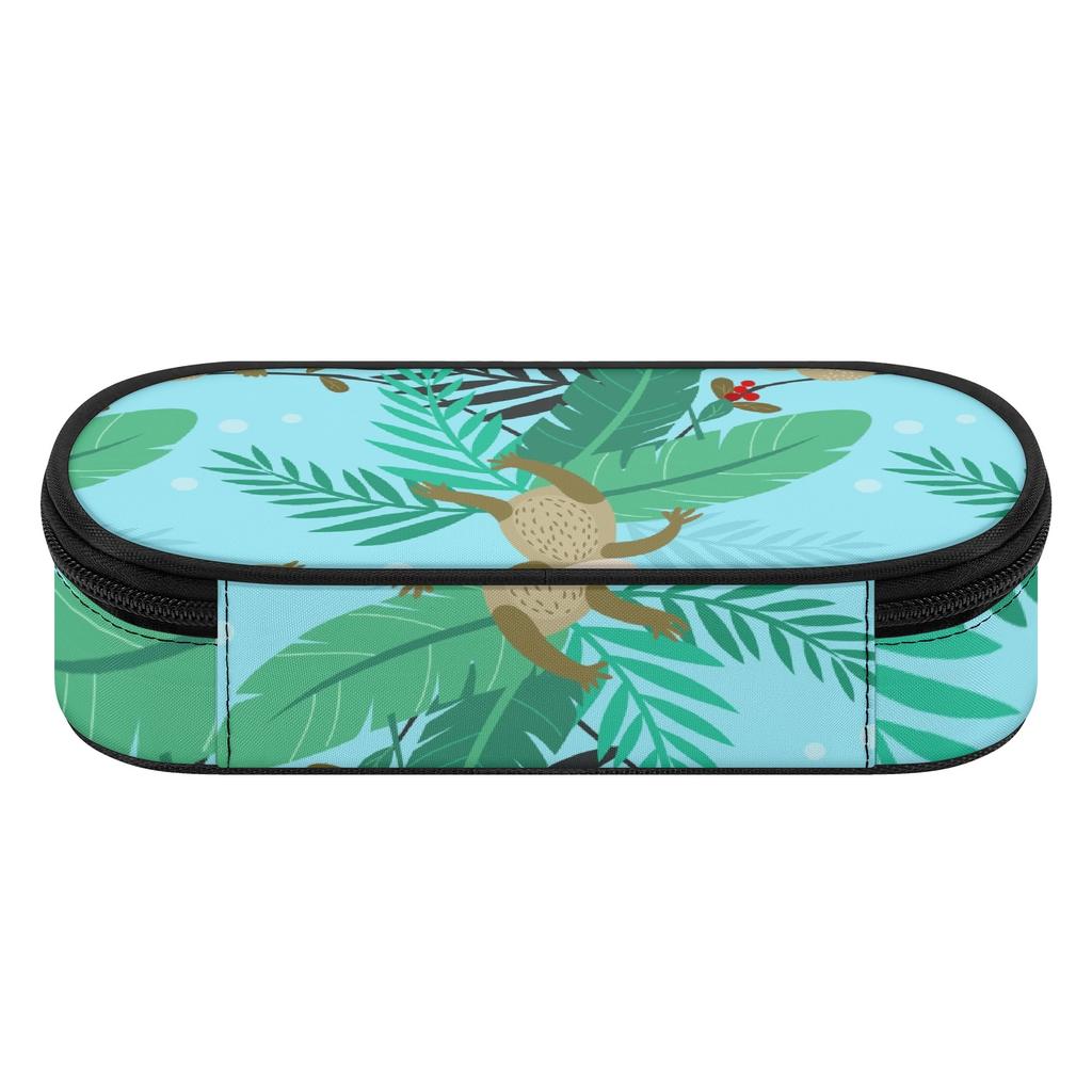 Pen Case Practical Durable 300D Polyester Smooth Zipper with Mesh Pocket Removable Divider and Pen Slots for Teens and Students