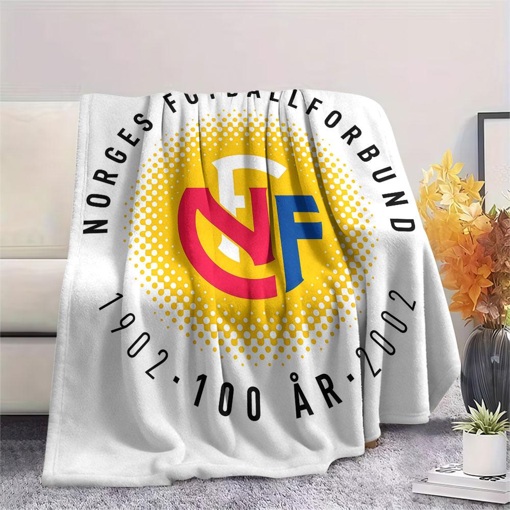 Norway Football Printed Flannel Blanket, Soft Throw for Bedroom Sofa, Washable,soccer Fan Merchandise, Great Gift.